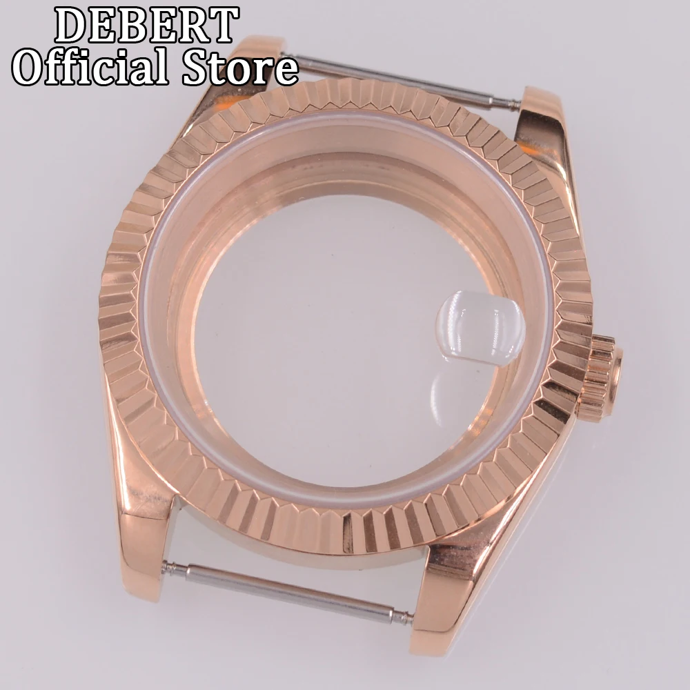 

DEBERT 36mm/39mm Sapphire Glass Rose Gold Watch Case Fit NH35 NH36 ETA 2836 2824 PT5000 Miyota 8205 8215 DG2813 3804 Movement