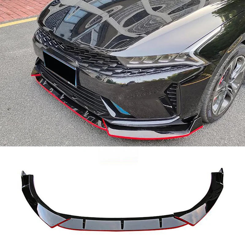 Applicable To For Kia K5 Accessories 3pcs Car Front Bumper Split Lip Body Kit Spoiler Diffuser