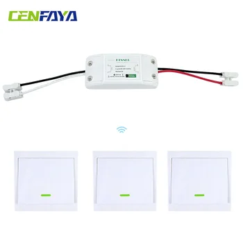 CENFAYA 433HMz Wireless Light Switch 86 Wall Panel Smart Switch 110V 220V 230V 10A Relay Receiver for Home Led Light Lamp Fan