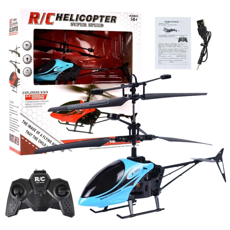 RC Helicopter Drone with Light Electric Flying Toy Radio Remote Control Aircraft Indoor Outdoor Game Adults Kids Toys Gifts 3