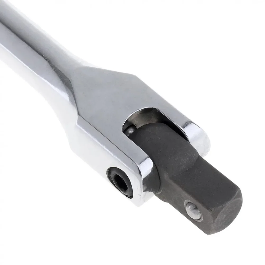 1/2'' Drive Breaker Bar Wrench Socket 10/15/18inch Extension 180-Degree Cr-V Flex Head and Engraved Non-slip Handle Repair Tools