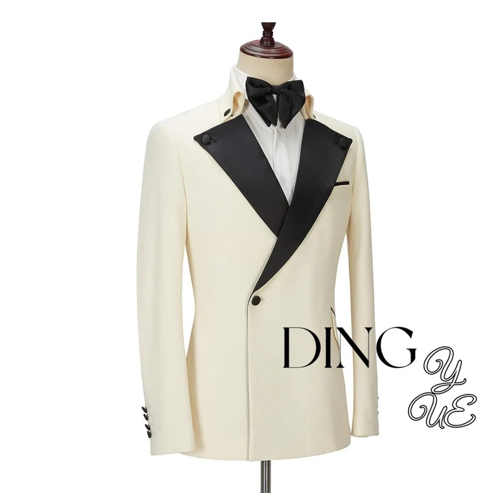 Men's 2 Piece Suit One Button Fashion Tuxedo Prom Modern Fit Tuxedos Suit