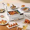 3 In 1 Electric BBQ Kebab Grill Machin Household Automatic Rotating Skewers Machine Indoor Smokeless Barbecue Grill Oven 4