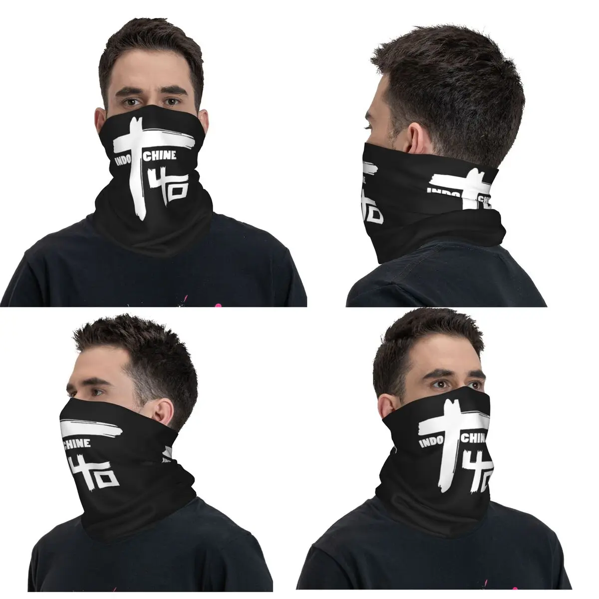 Indochine Bandana Neck Gaiter Printed Wrap Scarf Multifunction FaceMask Outdoor Sports Men Women Adult Windproof