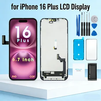 Display LCD Incell per iPhone 16 Plus, Schermo Touch con Digitalizzatore, Assemblaggio per iPhone 16 PLUS A3290 A3082 A3289 A3291, Ricambio LCD