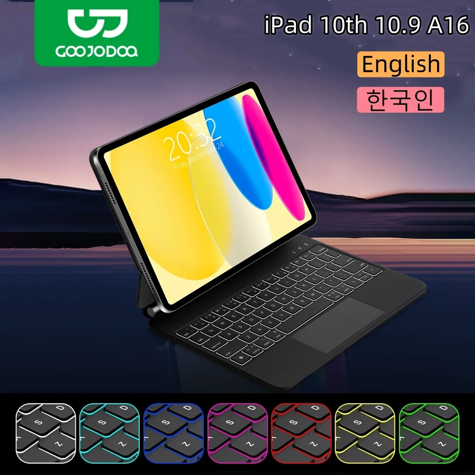 GOOJODOQ Magic Keyboard for iPad 10th 10.9 A16 11th Gen keyboard