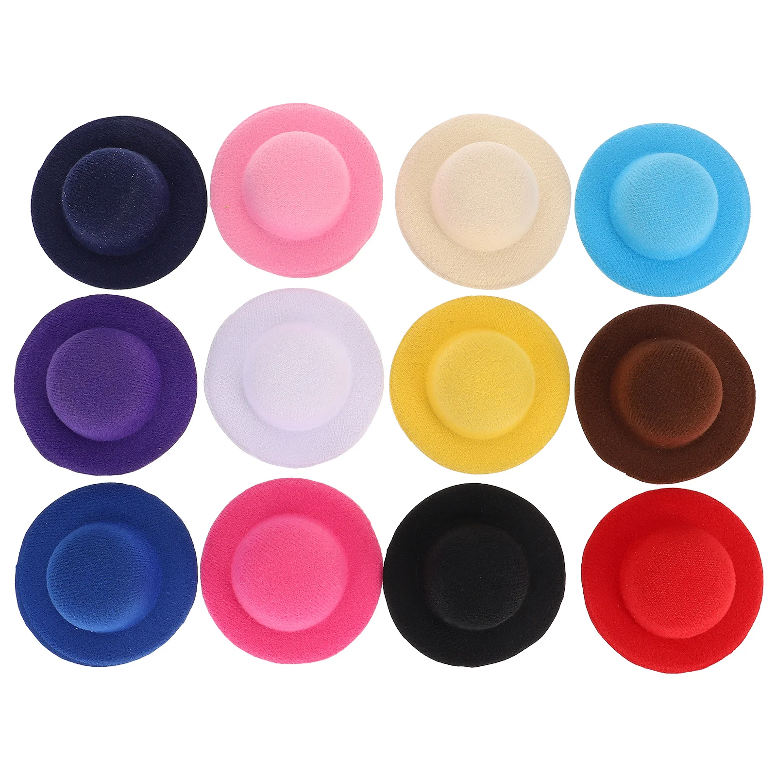 

12 Pcs Decorate Puller Hat Caps Fabric Ornaments Santa Hats Mini for Crafts Miniature