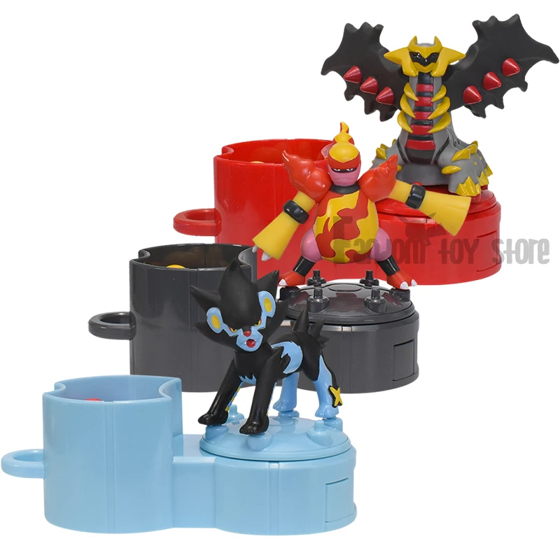 Pokemon Marble Attack Figure Figurine Lance-Billes Giratina Magmortaio Luxray Pvc Giocattolo Gioco Di Combattimento Classico Nostalgico Da Collezione