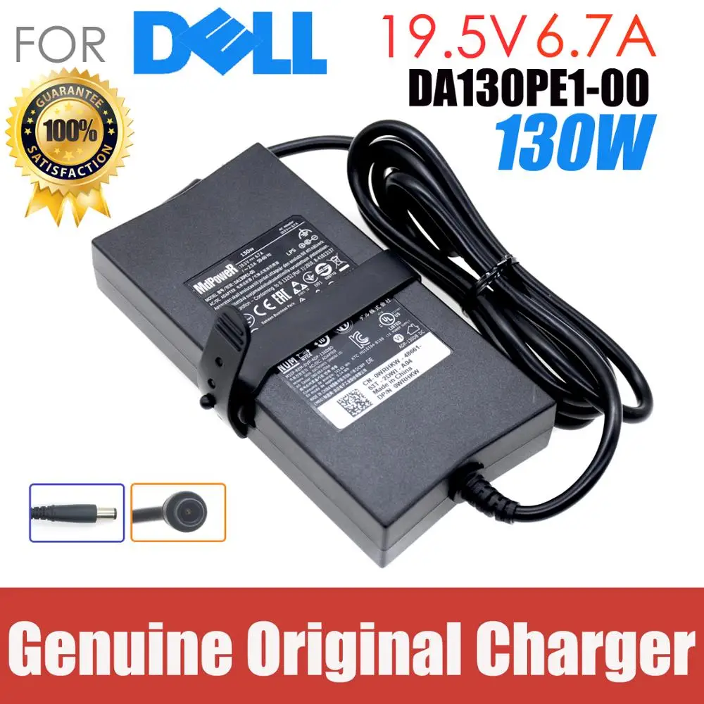 Caricatore Originale Dell'Adattatore Di Ca Del Computer Portatile 19.5V 6.7A 130W Per Dell Xps 15 M1210 M1710 9530 Gen 2 9Y819 D232H Da130Pe1-00 Fa130