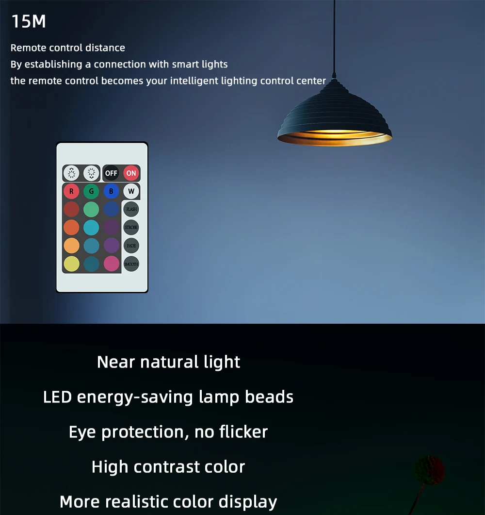 Description Picture 4 of itemE27 7W 12W 15W LED Colorful Bulb RGB 240V Magic Light Bulbs LED IR Remote Lamp