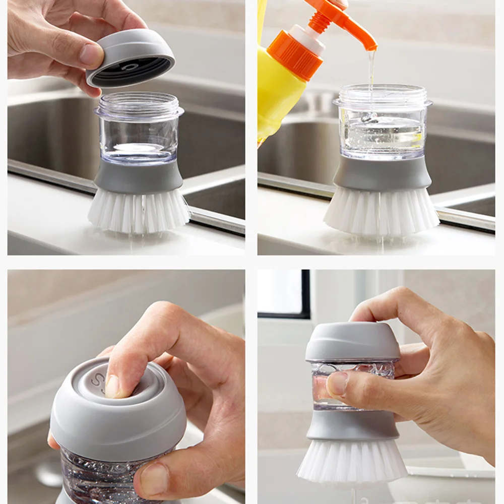 Dish Brush With Soap Dispenser – Majeste