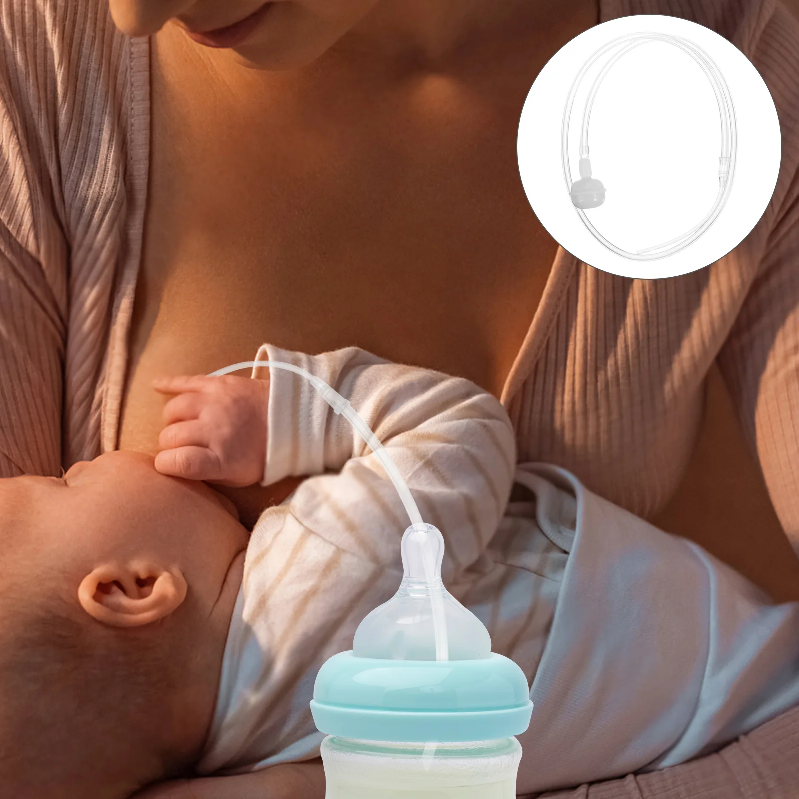 Flexible Hose With Weighted Straw Breastfeeding Aid Milk Dispenser For Baby Bottle Tubing Feeding Bottles Storage Container