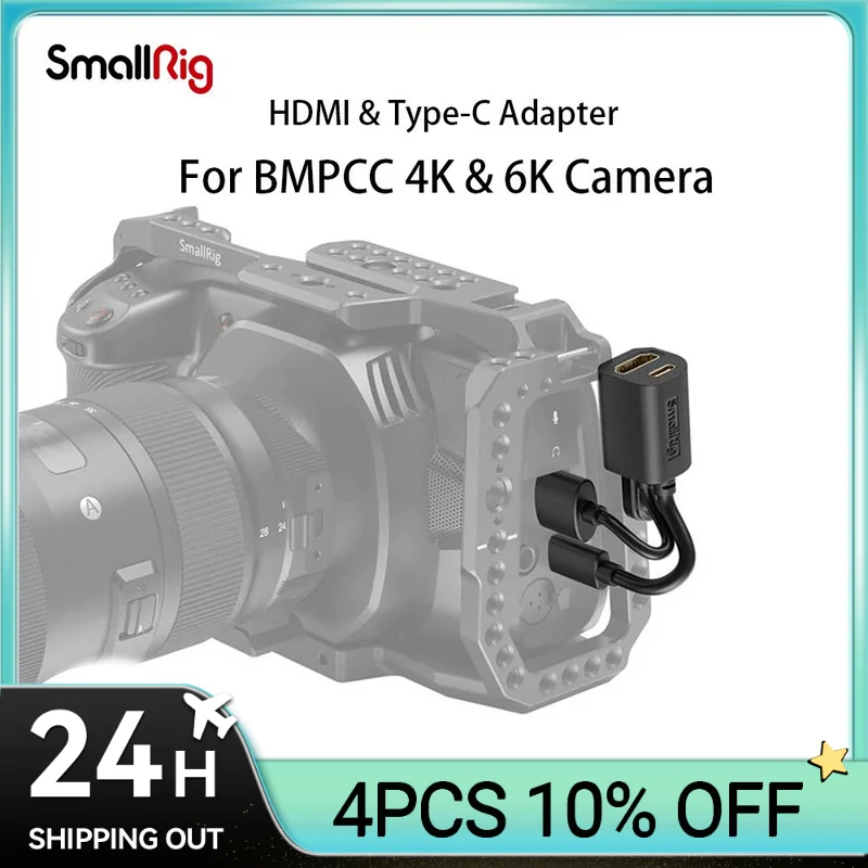 Adattatore Smallrig Hdmi/Usb/Type-C Per Blackmagic Pocket Cinema Camera Per Bmpcc 6K/4K Camera Cage - 2960