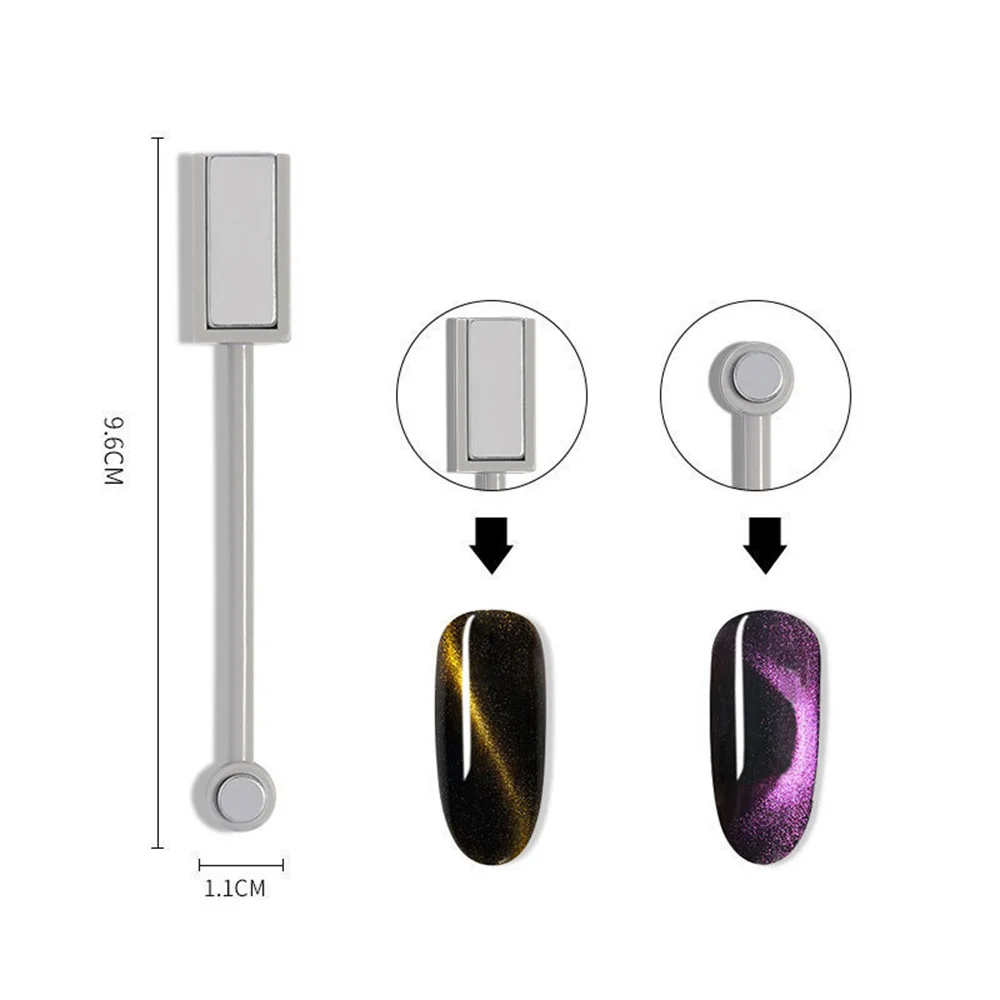 Double Head Nail Cat Eye Magnetic Rod stick Powerful Magnet Suitable for cat eye gel polish nail art Decoration tools NAB051