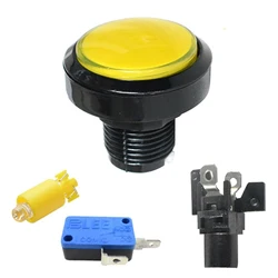 Illuminated 45mm Round Arcade Game Button Switch (Yellow)