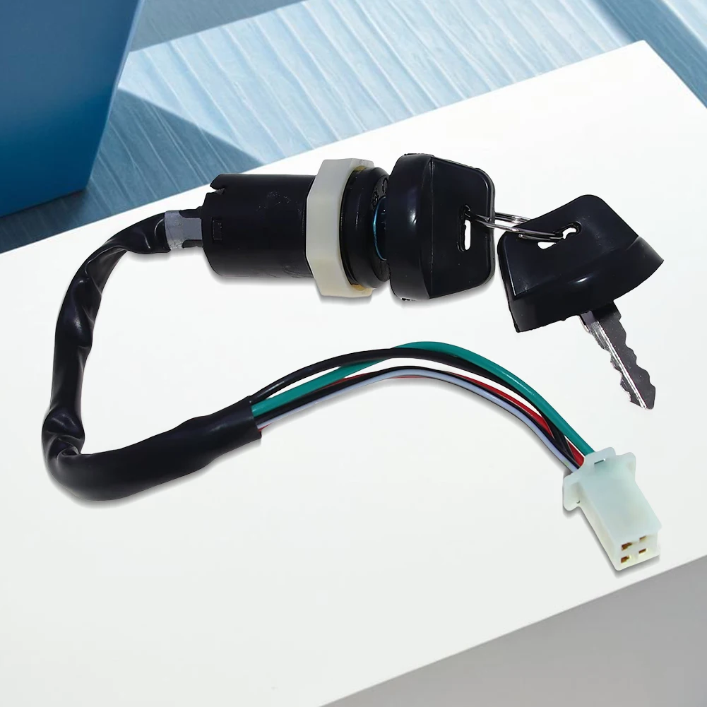 Ignition Key Universal Ignition Key Switch with Wire Motorcycle Replacement Parts for 50cc 70cc 90cc 110cc 125cc 250cc ATV