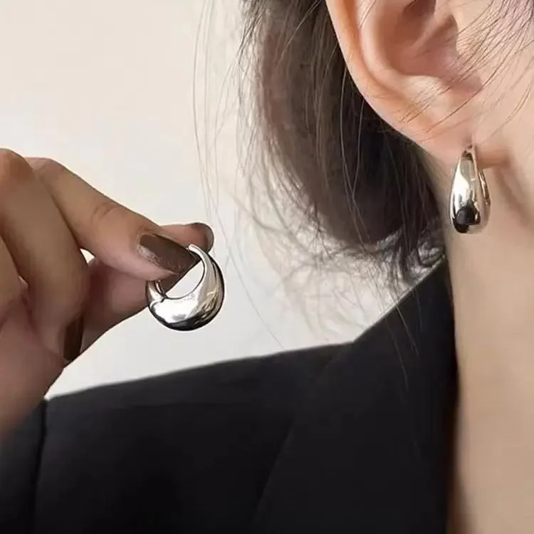 Acquista Orecchini a cerchio grandi a cerchio da 50 mm in argento sterling 925 per gioielli da donna con ciondoli per feste in Italia a partire da 0.99