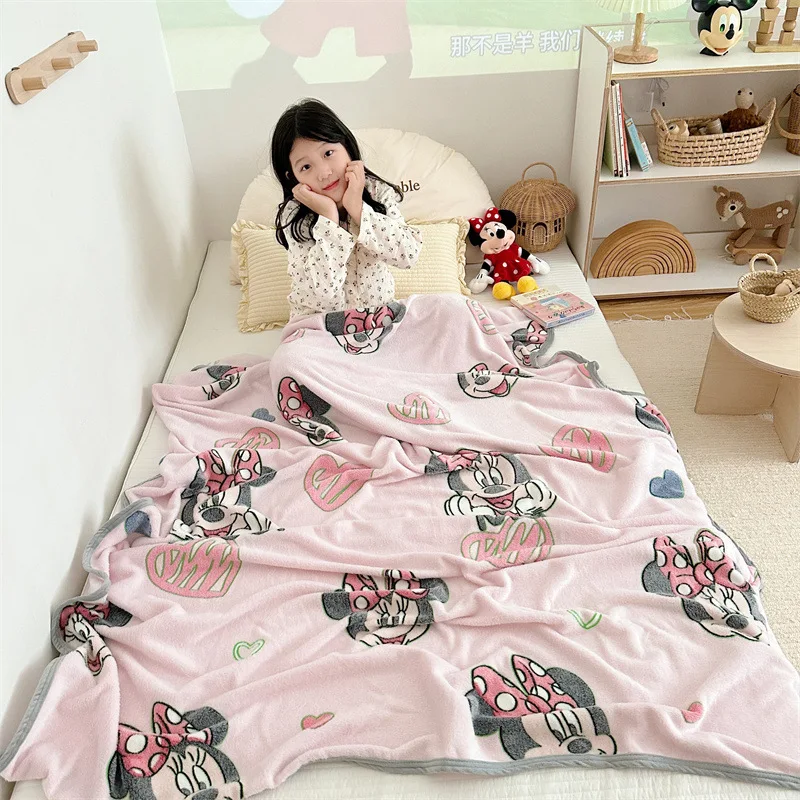 

Disney Cartoon Snowflake Plush Blanket Thickened Milk Coral Plush Office Leisure Blanket Single Person Lunch Rest Cover Blanket