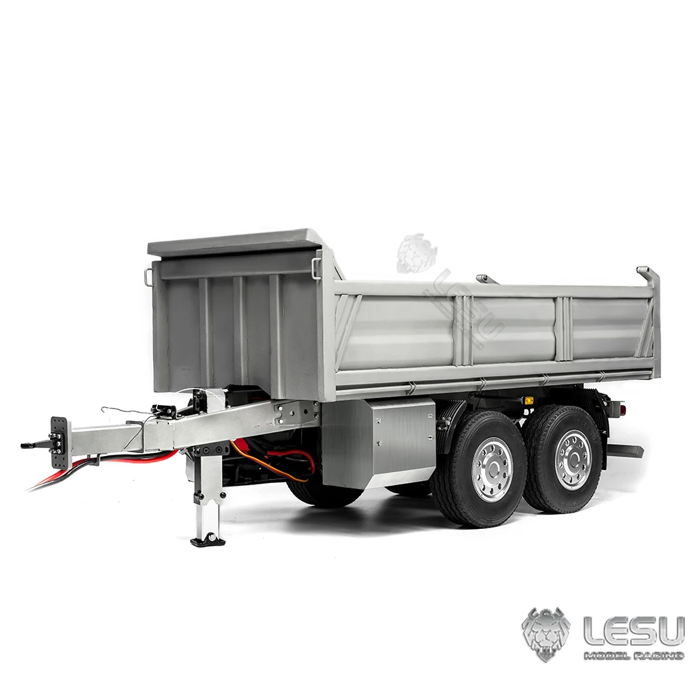 LESU 1/14 RC Hydraulic Full Trailer Kits 2 Axles Lift Metal