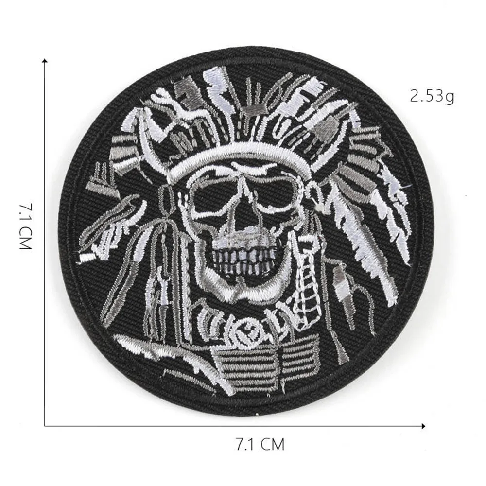 Skull Iron On Patch on Clothes, Gothic Goth Patches, Clothing