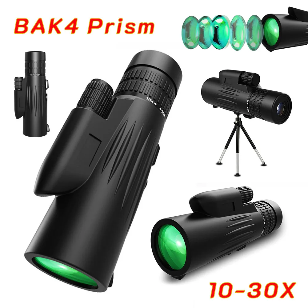 

universal Zoom Monocular Telescope With Tripod & Clip 10-30X 42MM Long Range Outdoor HD Monoculars For Bird hunting Camping