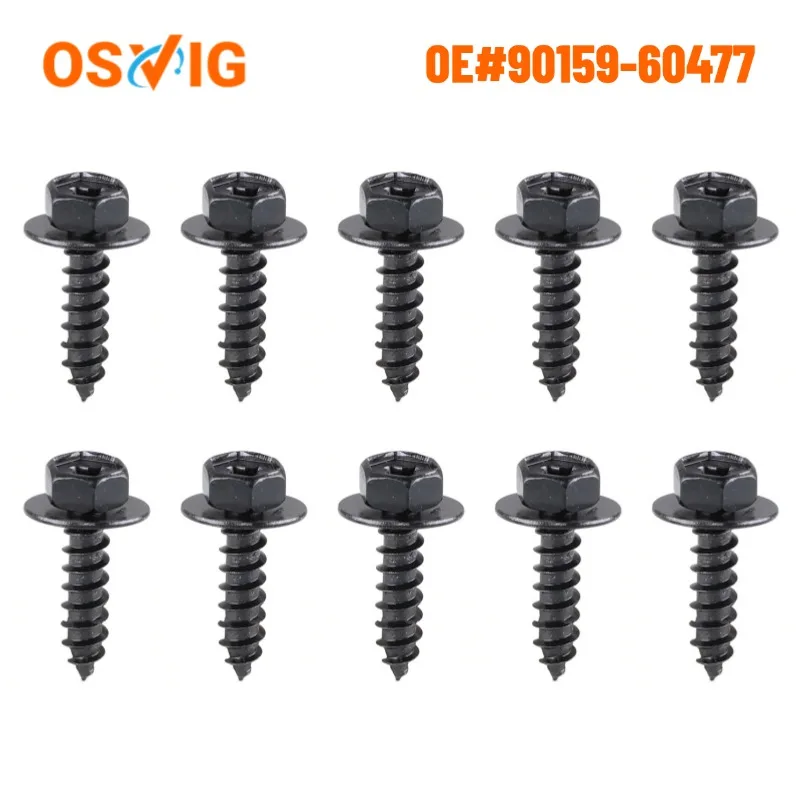 1set 10pcs Oe#90159-60477 90467-05114 Fender Liner Under Cover Wheelhouse Liner Screw Bumper Bolt For Toyota Lexus