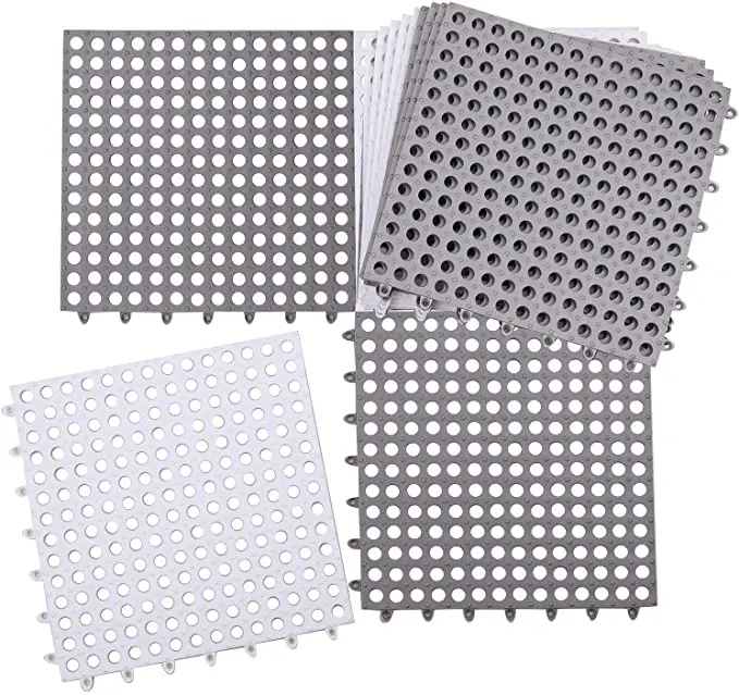 Pack Interlocking Non Slip Drainage Floor Tiles, 11.8 X 11.8 Inch Soft  Pvc Bath Shower Floor Mat With Suctions Cups, Drainage Garden Floor  Boards AliExpress