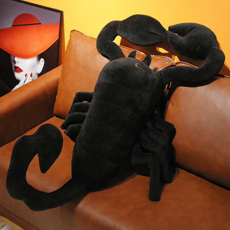 New Hot Lifelike Big Size Black Scorpion Plush Toys Simulation Pet Animal Creative Dolls Stuffed for Christmas Birthday | Игрушки и
