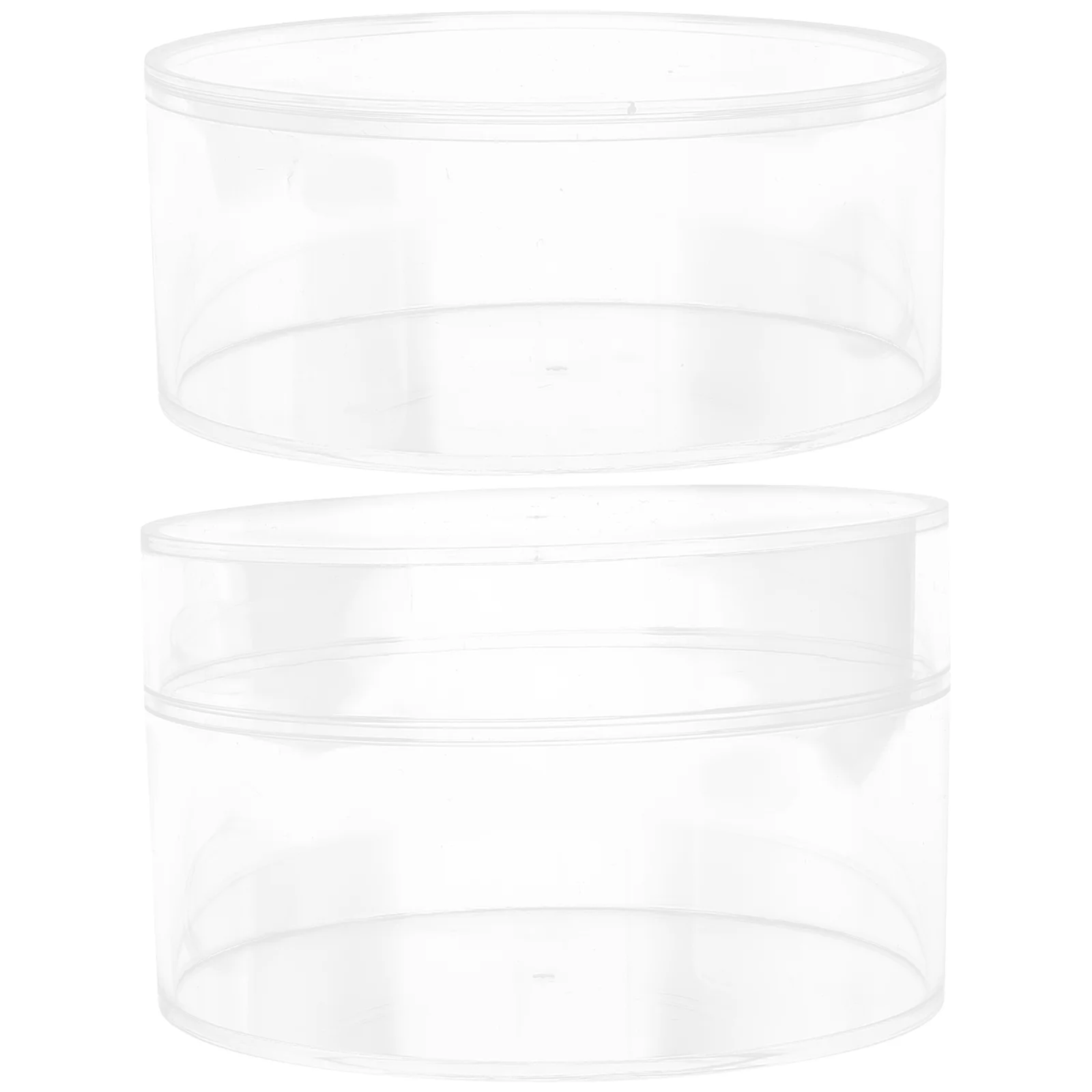 Box Round Storage Gift Boxes Clear Acrylic Jewelry Circle Plastic Hat