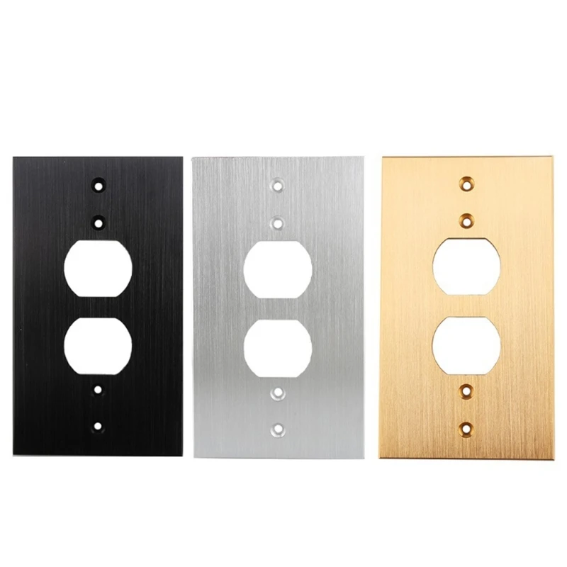 

2Pin Socket Wallpad Aluminum Alloy Panel Electric Wall Power Socket Electrical Outlets For Audiocrast P150B/P150G/P150S Dropship