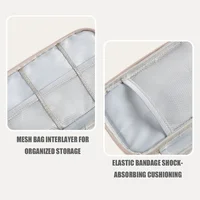 กระเป๋าเดินทางแบบพกพาสองชั้นกันน้ำ: เหมาะสำหรับจัดเก็บสายเคเบิลและสายไฟ 1