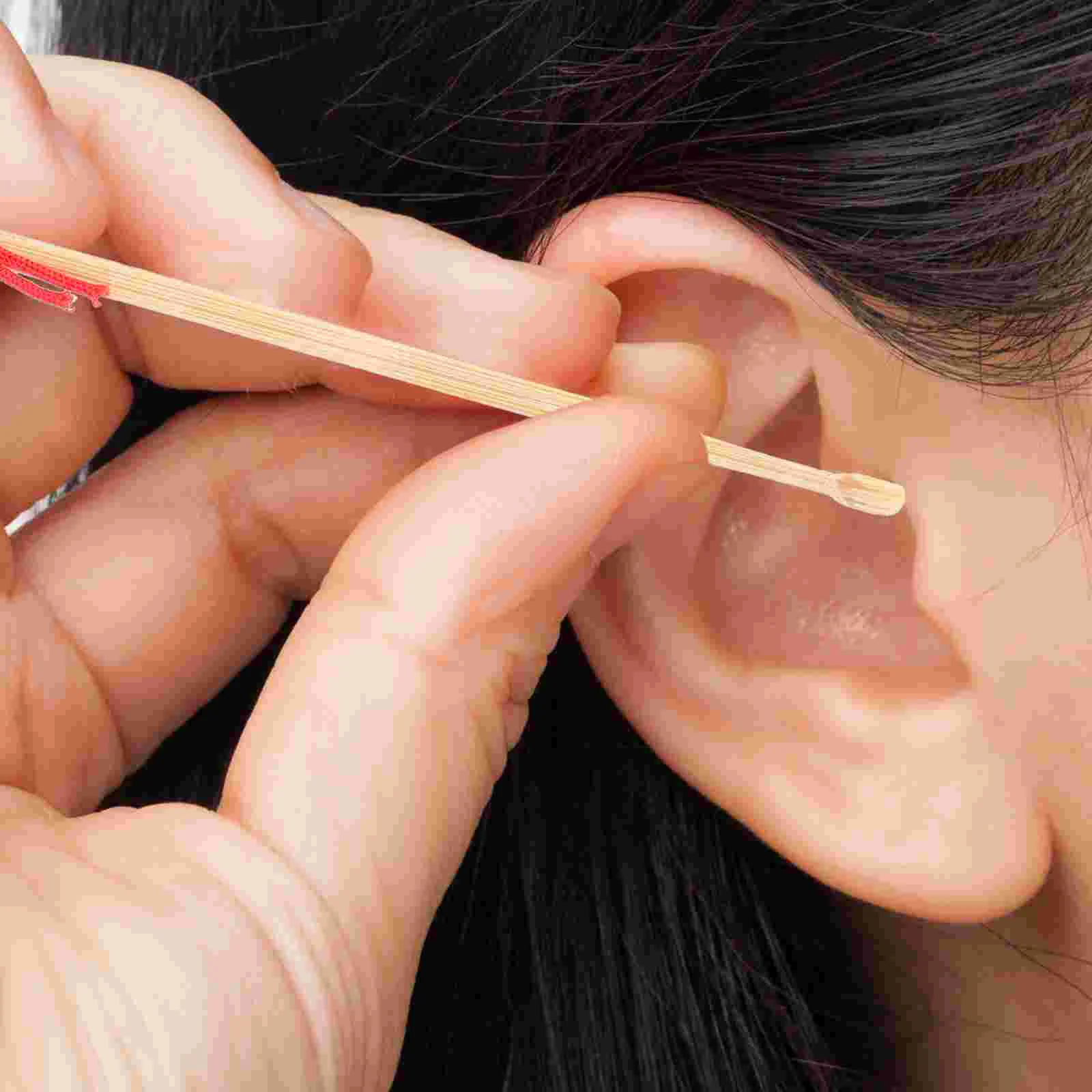 Ear Curette 5Pcs Bamboo Lovely Chinese Head Earwax Curette Remover Toiletry Earwax Cleaner Tool Sets Tool 2