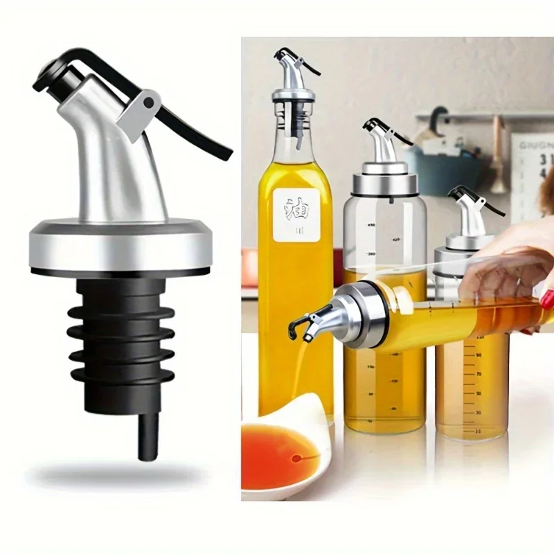 Oil dispenser Seasoning jar Seasoning bottle Spice dispenser Condiment squeeze bottles Sauce dispenser Kitchen seasoning pouring spout vinegar soy sauce bottle cap silicone stopper universal 1pc