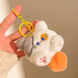Whimsical Plush Animal Keychain Charms - Cute Cartoon Collection (19)