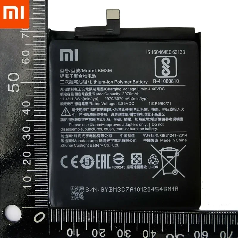 Xiao mi 100% Orginal BM3M 3070mAh Battery For Xiaomi 9 Se Mi9 SE Mi 9SE BM3M High Quality Phone Replacement Batteries +Tools