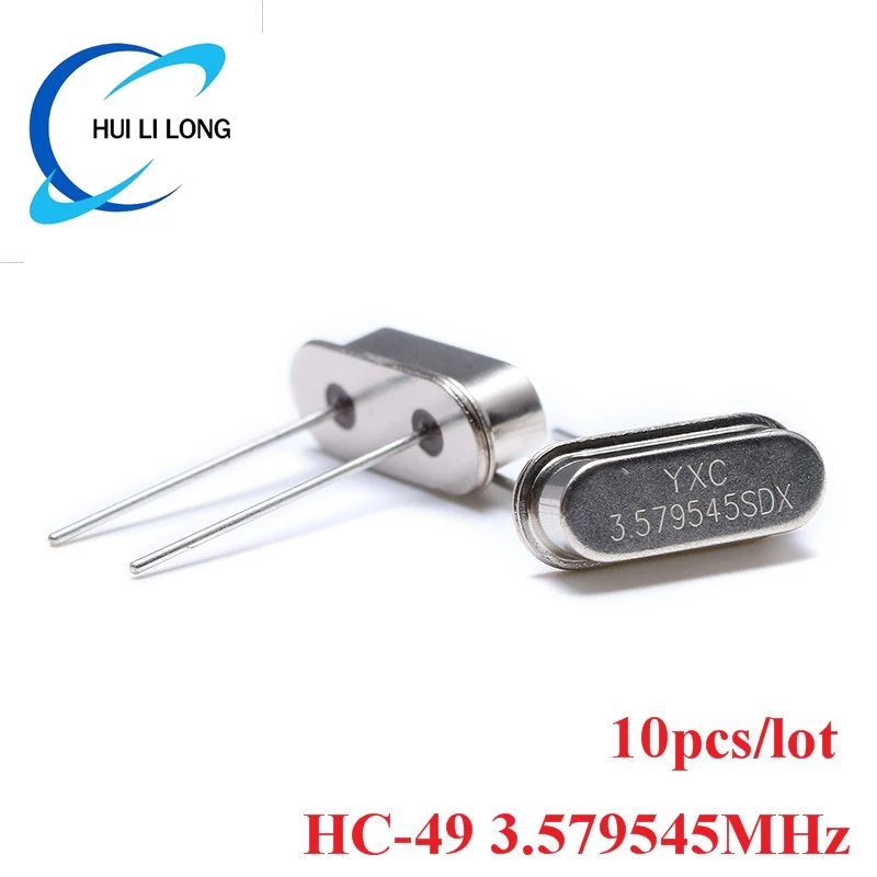 HC-49S Passive Crystal Oscillator Ceramic Quartz Resonator DIP 3.579545MHz Electronic Kit 10pcs