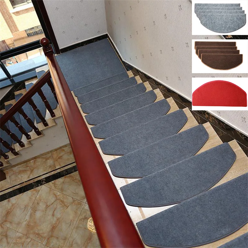 57PCSStairTreadCarpetMatsSelfAdhesiveStairMatHometextiles