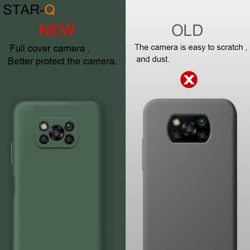 Premium Full Cover Liquid Silicone Phone Case - Soft Protective Back Cover