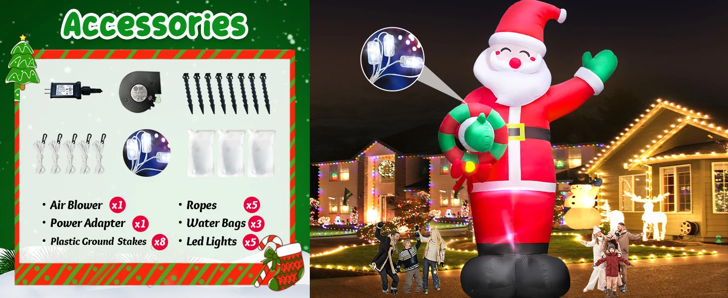 inflatable santa claus outdoor 20 ft