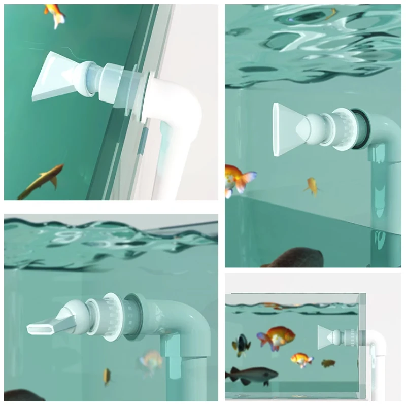 Einstellbare Aquarium Pumpe Entenschnabel Düse Aquarium Filter Pumpe Rotierenden Wasser Auslass Rücklauf Rohr Anschluss Sanitär Armaturen – Detail 8