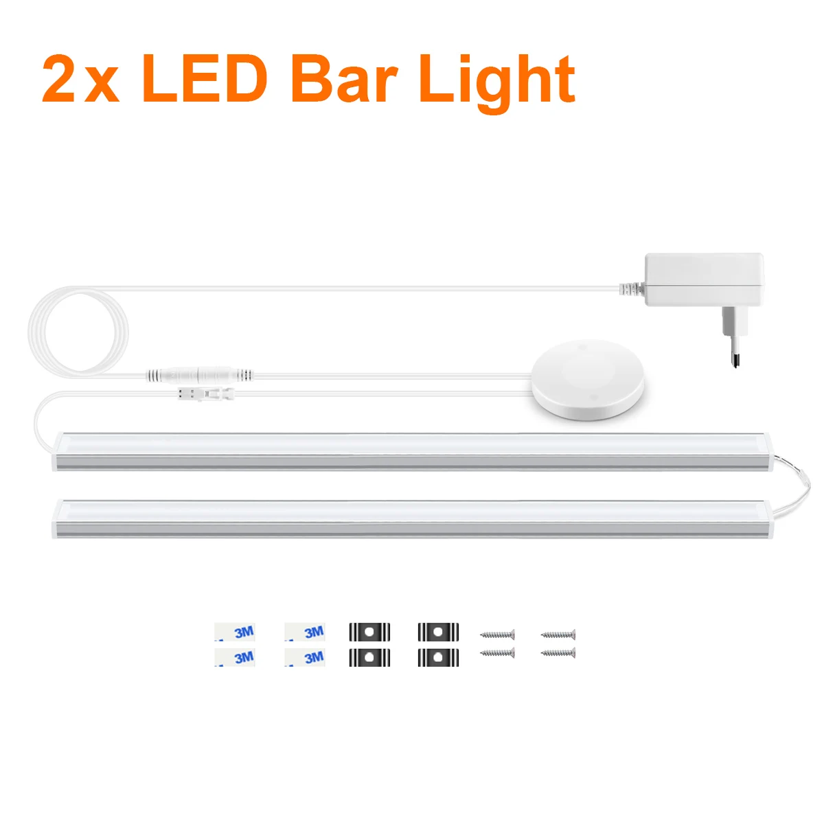 شريط إضاءة LED تحت الخزانة، شريط إضاءة LED قابل للربط مع مستشعر لمس خشبي قابل للدخول، مفتاح قابل للتعتيم لرف خزانة المطبخ