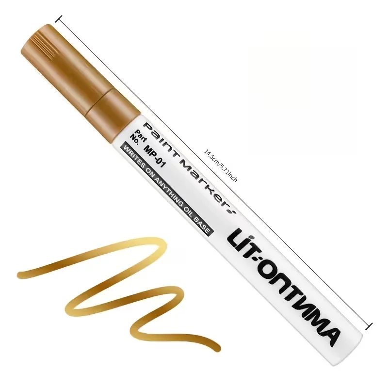 1-2개입 황금색 묘비 마커 펜, 묘지 관리, 대리석 타일 복원에 적합, 속건성 유성 미세 팁 마커