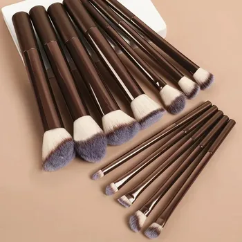 10/12PCS Set di pennelli per trucco Fondotinta Correttore in polvere Ombretto Pennello per fard Miscelazione Strumento di bellezza cosmetica per il viso