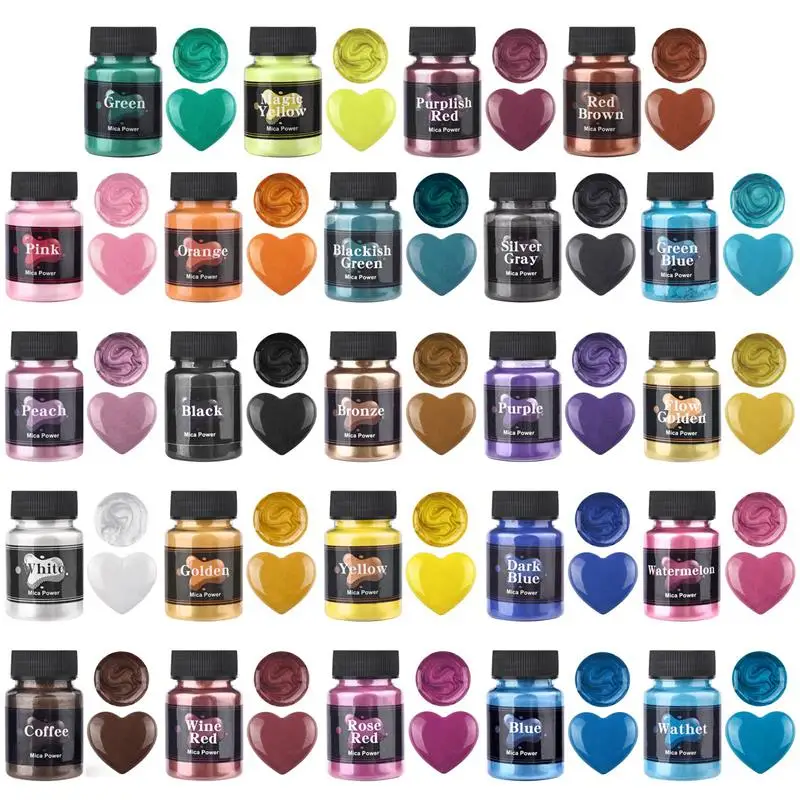 50ml Resin Pigment Filler Pearlescent Powder Candle Pigment for Epoxy Resin Colorant Dye Jewelry Making Crafts Tools Nail Art Epoxy Resin Pigment Candle Dyes Pigment Mica Powder Pigment Pearlescent Powder Pigment