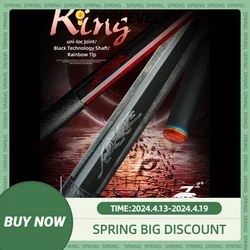 PREOAIDR-Maple Carbon Shaft Pool Cue, 3142 King Billard, Black Technology, 12.5mm, 11.8mm, 10.8mm, Rainbow Tip