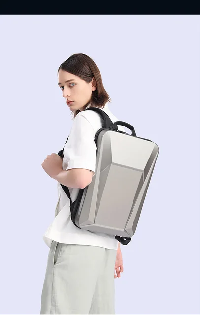 2023 Fashion Men's Backpack Multifunction Hard Shell Series Men