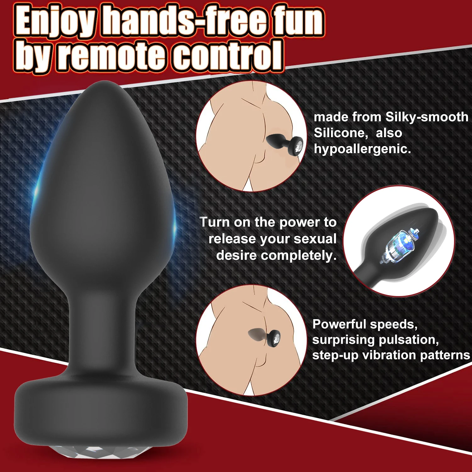 Remote Vibrating Butt Plug