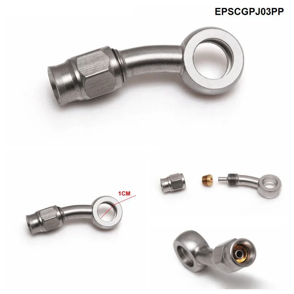 1PC Stainless Steel AN3 to AN-3 Straight Brake Swivel Hose Ends Car Fitting EPSCGPJ