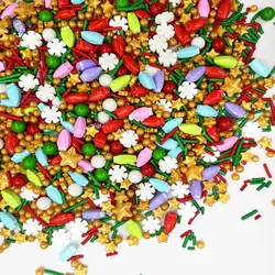 Festive Holiday Sprinkle Mix with Christmas Tree and Santa Claus Decorations (Christmas style2)