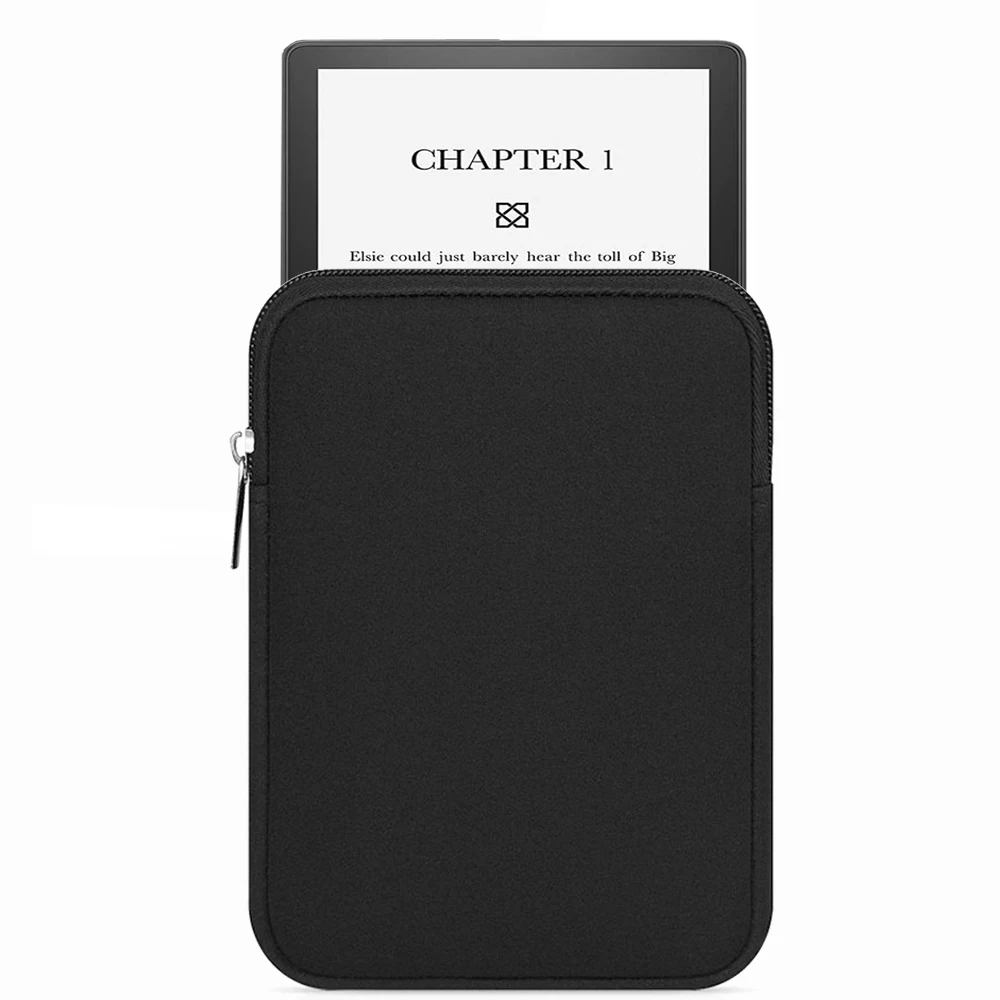 Capa de Manga Macia para Kobo Clara Nia Clara 2e Libra H2o Libra Aura hd Aura H2o Ereader Bolsa com Zíper